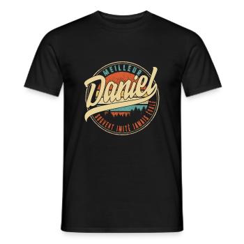 Meilleur Daniel Souvent Imité Jamais Égalé Humour - Men's T-Shirt - black - Front - AI Model Male 178 light (178cm)