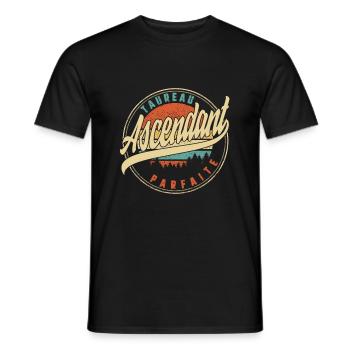 Taureau Ascendant Parfaite Humour T Shirt copy - Men's T-Shirt - black - Front - AI Model Male 178 light (178cm)