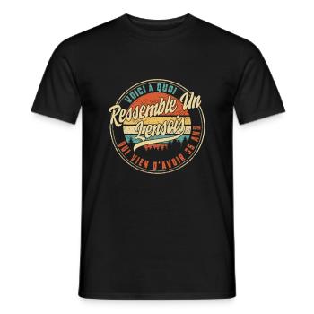 Voici À Quoi Ressemble Un Lensois Qui Vien - Men's T-Shirt - black - Front - AI Model Male 178 light (178cm)