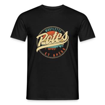 Mobylette Potes Et Apéro Humour T Shirt copy - Men's T-Shirt - black - Front - AI Model Male 178 light (178cm)