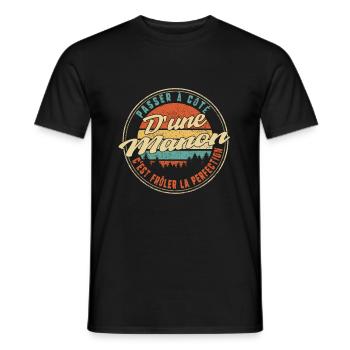 Passer À Côté D'une Manon C'est Frôler La - Men's T-Shirt - black - Front - AI Model Male 178 light (178cm)