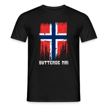 Syttende Mai T-Shirts 17. Mai Norwegen Norwegisch - Männer T-Shirt - Schwarz - Vorne - AI Model Male 178 light (178cm)