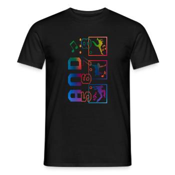 Tanzlehrer-Hemd und 5 6 7 8 T-Shirt, - Männer T-Shirt - Schwarz - Vorne - AI Model Male 178 light (178cm)