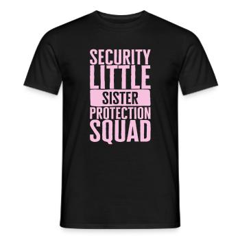 Chemise de frères et sœurs, protection de la petite soeur de sécurité - T-shirt homme - noir - Devant - AI Model Male 178 light (178cm)