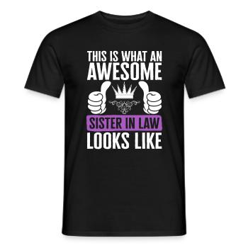 Chemise de famille, c’est ce qu’une sœur géniale en - T-shirt homme - noir - Devant - AI Model Male 178 light (178cm)