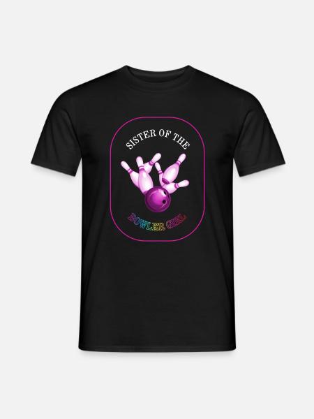 Chemise de bowling, soeur de la fille melonneuse bowling - T-shirt homme - noir
