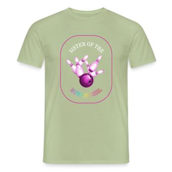 Chemise de bowling, soeur de la fille melonneuse bowling - T-shirt homme - vert sauge - Devant - AI Model Male 178 light (178cm)