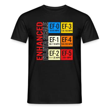 Tornado-Hemd, erweiterte Fujita-Skala Vintage - Männer T-Shirt - Schwarz - Vorne - AI Model Male 178 light (178cm)
