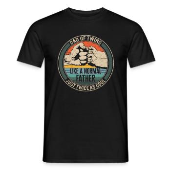 Chemise De Père, Papa De Jumeaux Comme Un Père Normal - T-shirt homme - noir - Devant - AI Model Male 178 light (178cm)