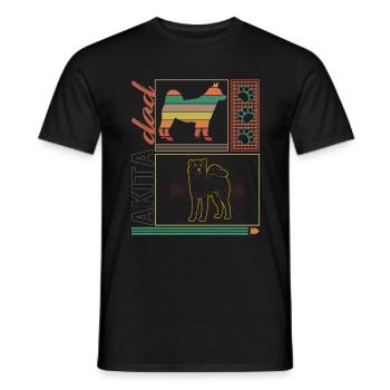 Père chemise, Akita papa Tee, protecteur fournisseur - T-shirt homme - noir - Devant - AI Model Male 178 light (178cm)