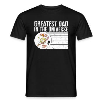 Père chemise, le plus grand papa dans l’univers Tee, - T-shirt homme - noir - Devant - AI Model Male 178 light (178cm)