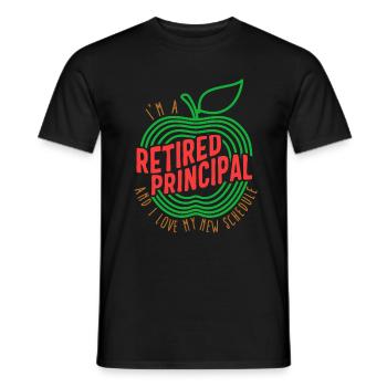 Principal Shirt, ich bin pensionierter Schulleiter und ich liebe - Männer T-Shirt - Schwarz - Vorne - AI Model Male 178 light (178cm)
