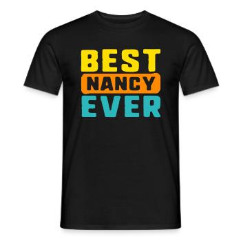 Maßgeschneidertes Hemd, beste Nancy aller Zeiten Vintage Retro - Männer T-Shirt - Schwarz - Vorne - AI Model Male 178 light (178cm)