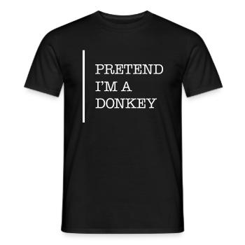 Chemise d’Halloween, faire semblant que je suis une poche d’âne - T-shirt homme - noir - Devant - AI Model Male 178 light (178cm)