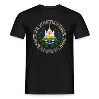 El Salvador Shirt, Republica De El Salvador En La - Men's T-Shirt - black - Front - AI Model Male 178 light (178cm)