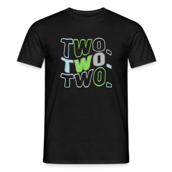 Chemise d’anniversaire, deux anniversaire garçon Design Tee, - T-shirt homme - noir - Devant - AI Model Male 178 light (178cm)
