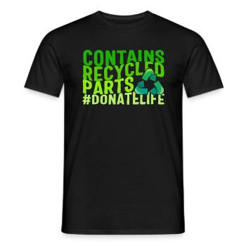 Organ Transplant Shirt, Contains Recycled Parts - Men's T-Shirt - black - Front - AI Model Male 178 light (178cm)