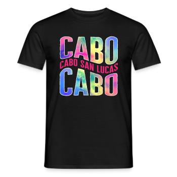 Mexico Shirt, Cabo San Lucas Tie Dye Design Tee, - Men's T-Shirt - black - Front - AI Model Male 178 light (178cm)