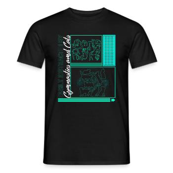 Chemise de gymnaste, facilement distraite par la gymnastique - T-shirt homme - noir - Devant - AI Model Male 178 light (178cm)