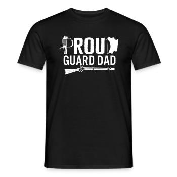 Garde papa chemise, fier garde papa Tee, cadeau pour - T-shirt homme - noir - Devant - AI Model Male 178 light (178cm)