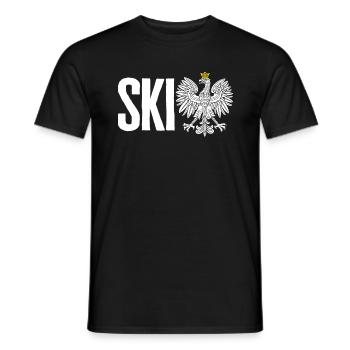 Polish Eagle Shirt, Ski Polish Surname Poland - Men's T-Shirt - black - Front - AI Model Male 178 light (178cm)