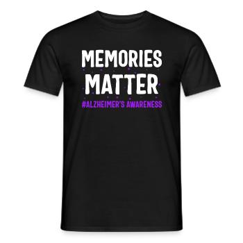 Alzheimer-Shirt, Erinnerungen sind wichtig Alzheimer - Männer T-Shirt - Schwarz - Vorne - AI Model Male 178 light (178cm)