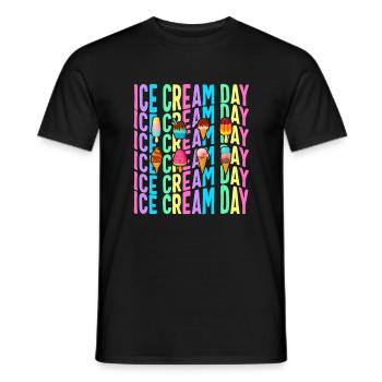 Eiscreme-Hemd, Eiscreme-Tag Wassermelone - Männer T-Shirt - Schwarz - Vorne - AI Model Male 178 light (178cm)