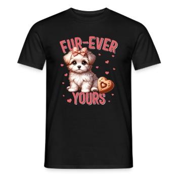 Valentinstagshemd, Fell in Herzform - Männer T-Shirt - Schwarz - Vorne - AI Model Male 178 light (178cm)