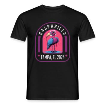 Gasparilla 2024 Flamant Pirate Tampa FL - T-shirt homme - noir - Devant - AI Model Male 178 light (178cm)