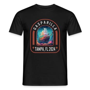 Gasparilla 2024 Ancre de corail Tampa FL - T-shirt homme - noir - Devant - AI Model Male 178 light (178cm)