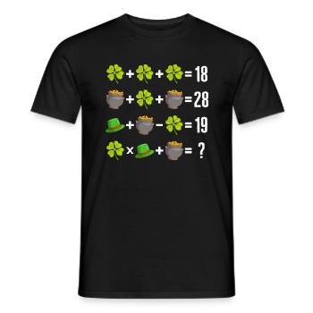 Mathe-Shirt, Mathe-Reihenfolge Vier Blatt - Männer T-Shirt - Schwarz - Vorne - AI Model Male 178 light (178cm)