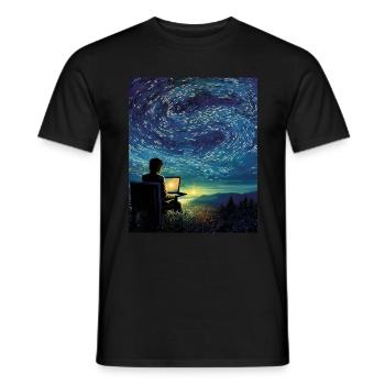 Programmierer Starry Night Shirt Codierung - Männer T-Shirt - Schwarz - Vorne - AI Model Male 178 light (178cm)