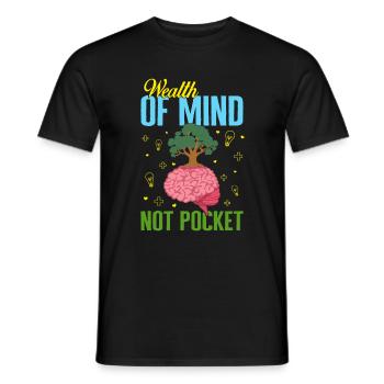 Chemise d’entrepreneuriat, richesse de l’ pas de poche - T-shirt homme - noir - Devant - AI Model Male 178 light (178cm)