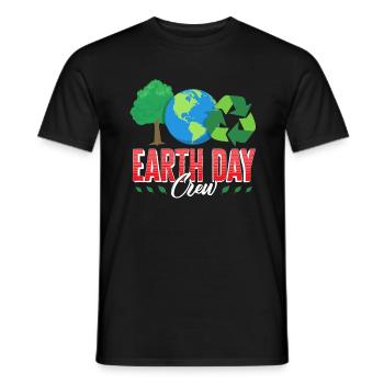 Chemise de la terre, jour de la Terre Crew Tee, cadeau pour la terre - T-shirt homme - noir - Devant - AI Model Male 178 light (178cm)
