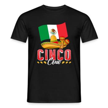 Cinco De Mayo Shirt, Cinco Crew Tee, Gift For - Men's T-Shirt - black - Front - AI Model Male 178 light (178cm)