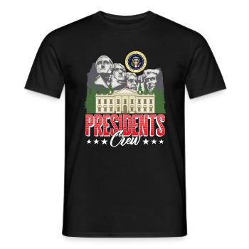 Präsidenten-Hemd, Präsidenten-Crew Weißes Haus - Männer T-Shirt - Schwarz - Vorne - AI Model Male 178 light (178cm)