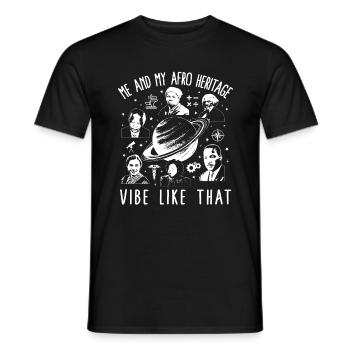 Black Lives Matter Shirt, Ich und mein Afro-Erbe - Männer T-Shirt - Schwarz - Vorne - AI Model Male 178 light (178cm)