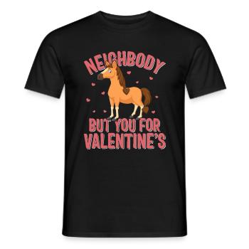 Chemise de la Saint-Valentin, Neighbody Mais vous pour - T-shirt homme - noir - Devant - AI Model Male 178 light (178cm)