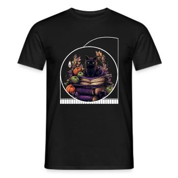 Cottagecore Witch’s Reading Nook Halloween Cozy - T-shirt homme - noir - Devant - AI Model Male 178 light (178cm)