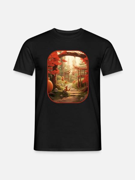 Torii Trail Eichhörnchen Heiliges Playtime T-Shirt - Männer T-Shirt - Schwarz