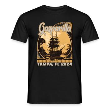 Womens Gasparilla 2024 Tampa FL Vintage Ship - T-shirt homme - noir - Devant - AI Model Male 178 light (178cm)