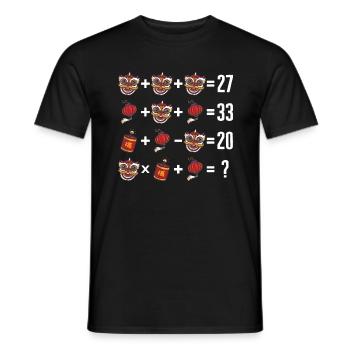 Mathe-Hemd, Mathe-Reihenfolge des Operationsdrachen Neu - Männer T-Shirt - Schwarz - Vorne - AI Model Male 178 light (178cm)