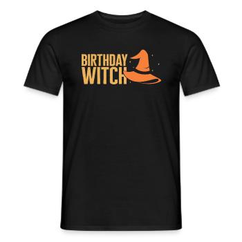 Chemise d’Halloween, anniversaire sorcière chapeau poche Tee, - T-shirt homme - noir - Devant - AI Model Male 178 light (178cm)