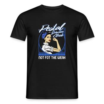 Chemise de commis des postes, commis du service postal pas pour - T-shirt homme - noir - Devant - AI Model Male 178 light (178cm)
