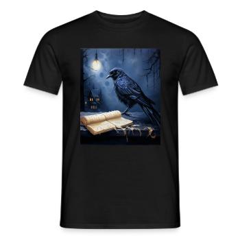 Art japonais Gravure sur bois japonaise Art Print Haiku - T-shirt homme - noir - Devant - AI Model Male 178 light (178cm)