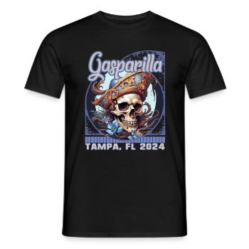Gasparilla 2024 Crâne de coquillage Tampa FL - T-shirt homme - noir - Devant - AI Model Male 178 light (178cm)