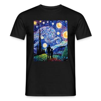 DSP Starry Night Shirt Compassionate Care T-Shirt - Männer T-Shirt - Schwarz - Vorne - AI Model Male 178 light (178cm)