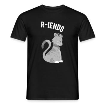 Chemise de l’amitié, meilleur chat souriant furiends avec - T-shirt homme - noir - Devant - AI Model Male 178 light (178cm)