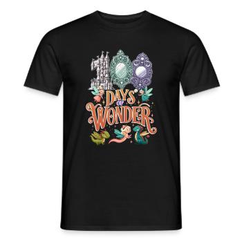 Schulhemd, 100 Tage Wunderschloss-Geschütztürme - Männer T-Shirt - Schwarz - Vorne - AI Model Male 178 light (178cm)