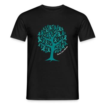 Cancer Awareness Shirt, Ovarian Cancer Awareness - Men's T-Shirt - black - Front - AI Model Male 178 light (178cm)